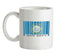 South Dakota Barcode Style Flag Ceramic Mug