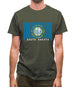 South Dakota  Barcode Style Flag Mens T-Shirt