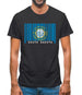 South Dakota  Barcode Style Flag Mens T-Shirt