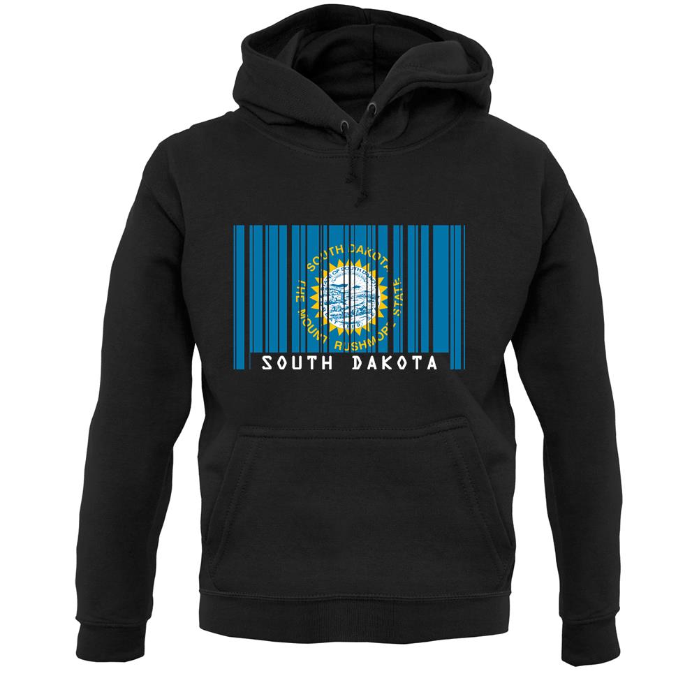 South Dakota  Barcode Style Flag Unisex Hoodie