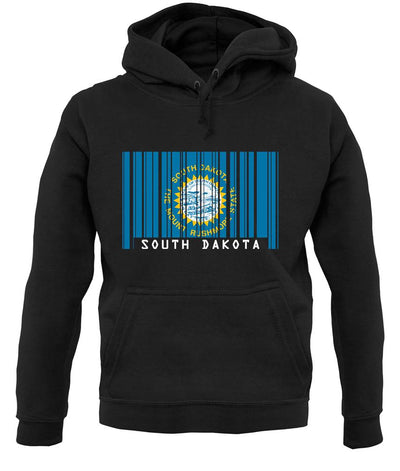 South Dakota  Barcode Style Flag unisex hoodie