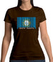 South Dakota  Barcode Style Flag Womens T-Shirt