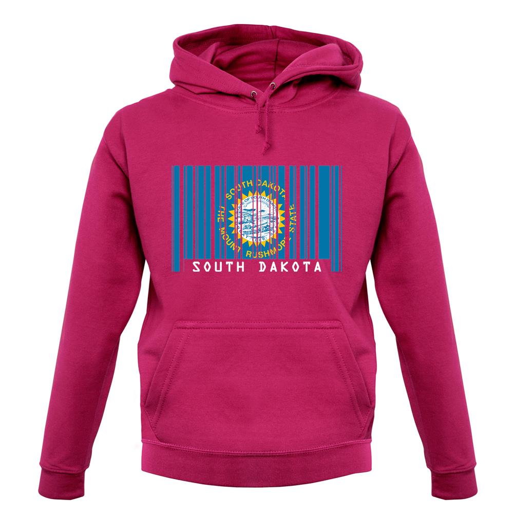South Dakota  Barcode Style Flag unisex hoodie