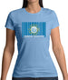 South Dakota  Barcode Style Flag Womens T-Shirt