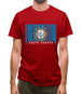 South Dakota  Barcode Style Flag Mens T-Shirt