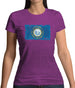 South Dakota Grunge Style Flag Womens T-Shirt