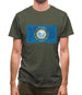 South Dakota Grunge Style Flag Mens T-Shirt