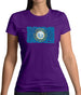 South Dakota Grunge Style Flag Womens T-Shirt