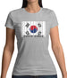 South Korea  Barcode Style Flag Womens T-Shirt