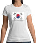 South Korea  Barcode Style Flag Womens T-Shirt