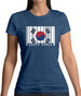 South Korea  Barcode Style Flag Womens T-Shirt