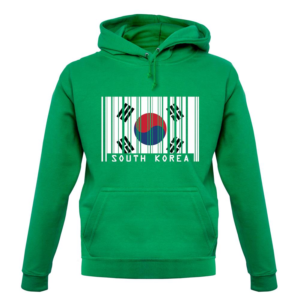 South Korea  Barcode Style Flag unisex hoodie