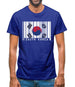 South Korea  Barcode Style Flag Mens T-Shirt