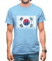 South Korea  Barcode Style Flag Mens T-Shirt