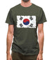 South Korea Grunge Style Flag Mens T-Shirt