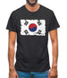 South Korea Grunge Style Flag Mens T-Shirt