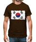 South Korea Grunge Style Flag Mens T-Shirt