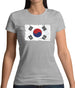 South Korea Grunge Style Flag Womens T-Shirt