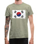 South Korea Grunge Style Flag Mens T-Shirt