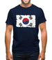 South Korea Grunge Style Flag Mens T-Shirt