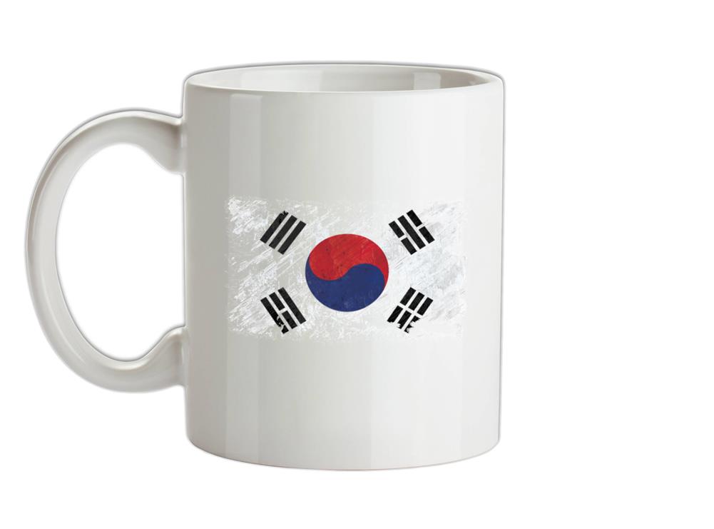 South Korea Grunge Style Flag Ceramic Mug