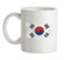 South Korea Grunge Style Flag Ceramic Mug