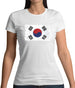 South Korea Grunge Style Flag Womens T-Shirt