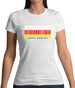 South Ossetia  Barcode Style Flag Womens T-Shirt