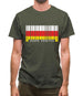 South Ossetia  Barcode Style Flag Mens T-Shirt