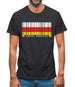 South Ossetia  Barcode Style Flag Mens T-Shirt