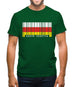 South Ossetia  Barcode Style Flag Mens T-Shirt