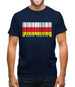 South Ossetia  Barcode Style Flag Mens T-Shirt