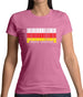 South Ossetia  Barcode Style Flag Womens T-Shirt