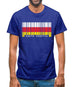 South Ossetia  Barcode Style Flag Mens T-Shirt