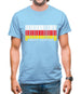 South Ossetia  Barcode Style Flag Mens T-Shirt