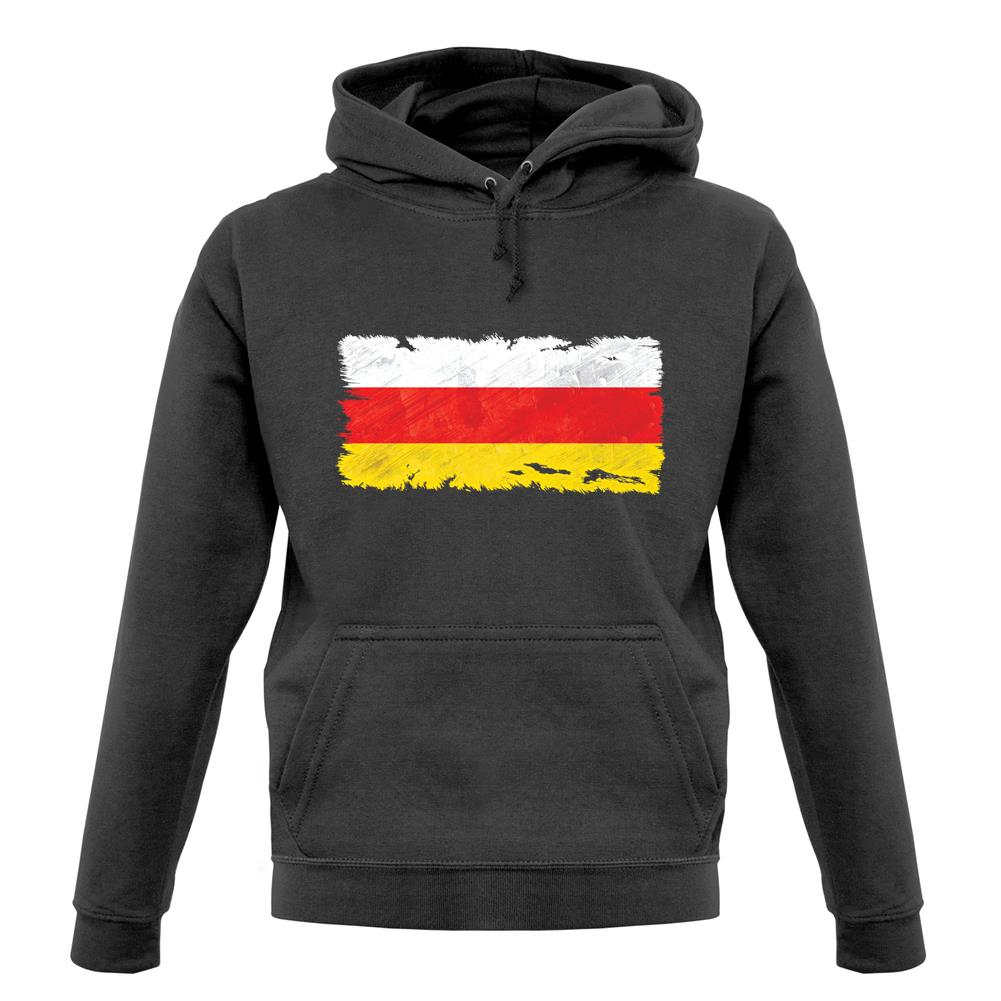 South Ossetia Grunge Style Flag unisex hoodie