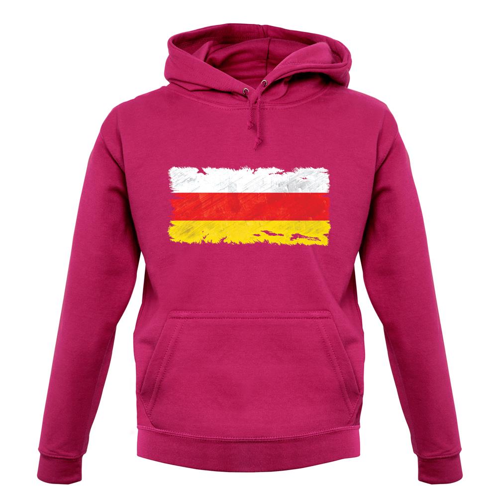 South Ossetia Grunge Style Flag unisex hoodie