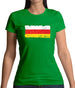South Ossetia Grunge Style Flag Womens T-Shirt