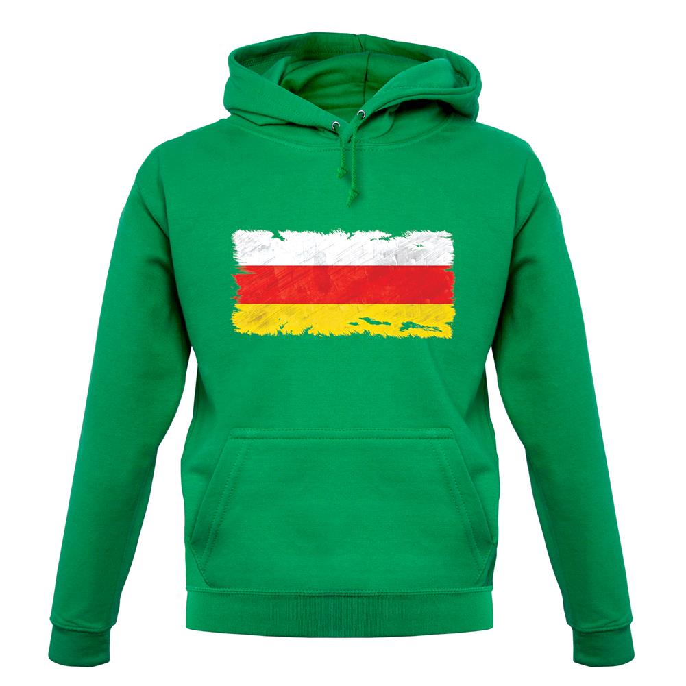 South Ossetia Grunge Style Flag unisex hoodie