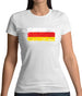 South Ossetia Grunge Style Flag Womens T-Shirt