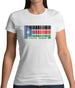 South Sudan  Barcode Style Flag Womens T-Shirt