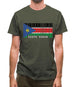 South Sudan  Barcode Style Flag Mens T-Shirt