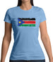 South Sudan Grunge Style Flag Womens T-Shirt