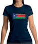 South Sudan Grunge Style Flag Womens T-Shirt