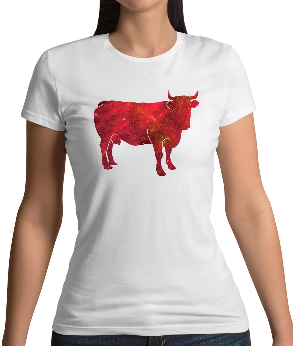 Space Animals - Cow Womens T-Shirt
