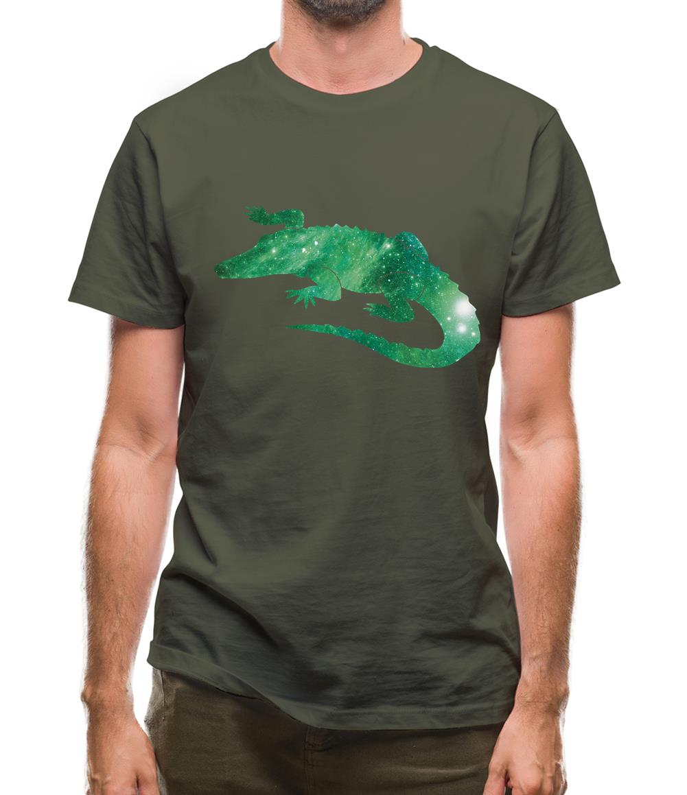 Space Animals - Crocodile Mens T-Shirt