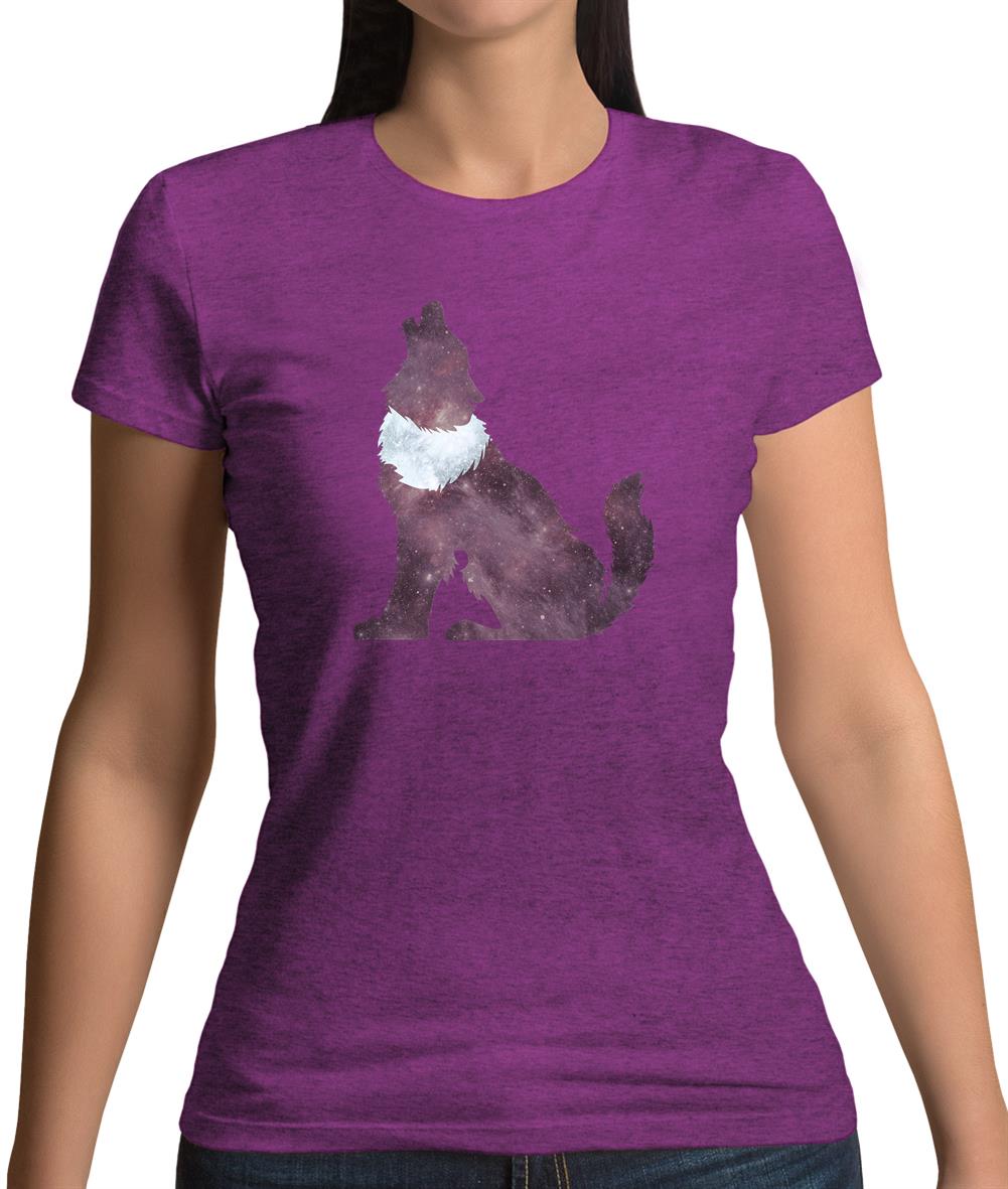 Space Animals - Wolf Womens T-Shirt