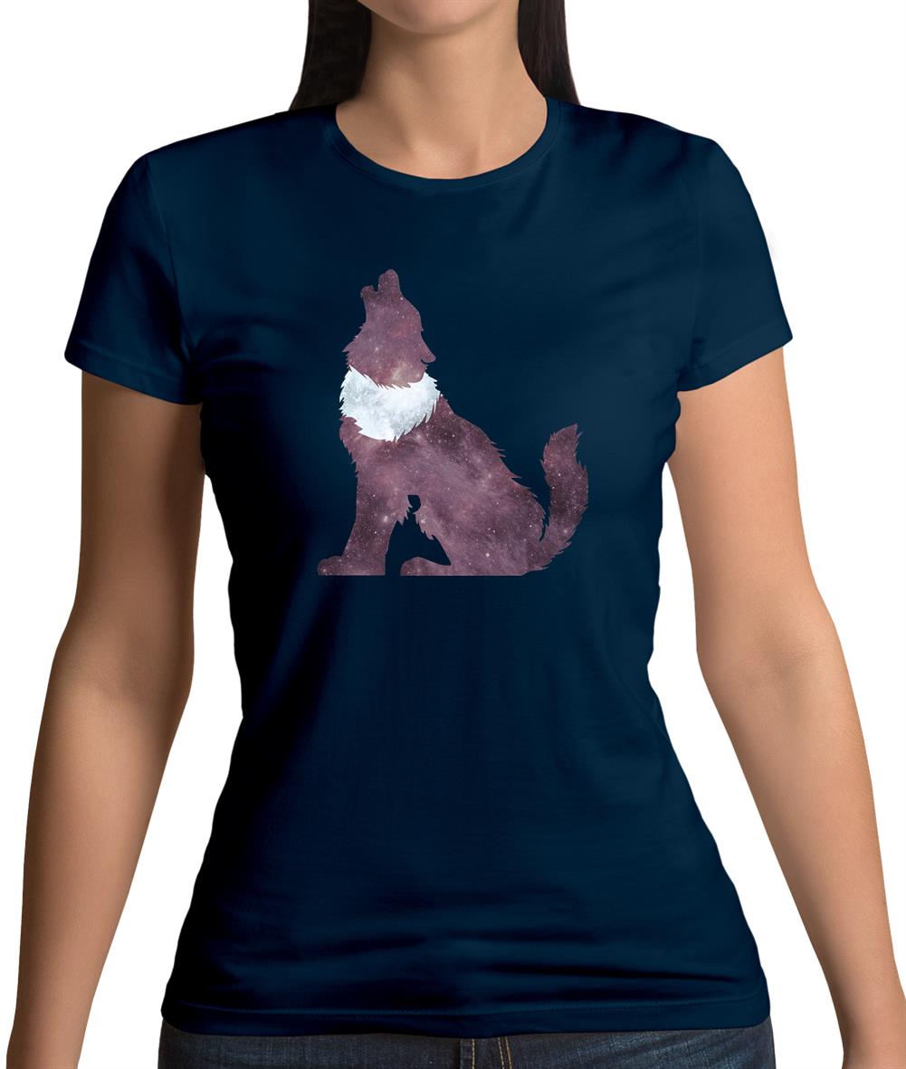 Space Animals - Wolf Womens T-Shirt