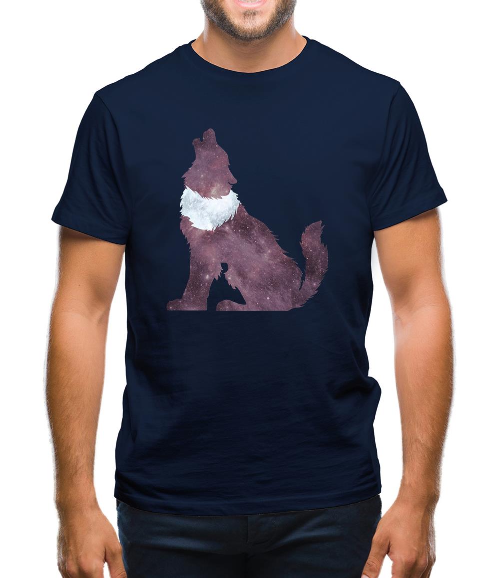 Space Animals - Wolf Mens T-Shirt