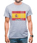 Spain Barcode Style Flag Mens T-Shirt